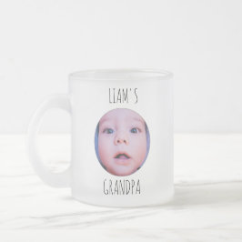 Op maat gemaakte babyfoto en naam koffiemok matglas koffiemok