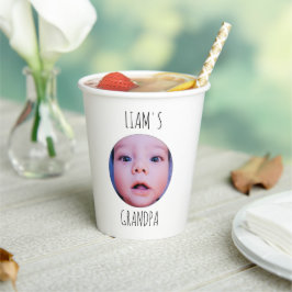 Op maat gemaakte babyfoto en naam koffiemok papieren bekers