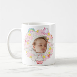 Op maat gemaakte babyfoto regenboog koffiemok