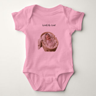 Op maat gemaakte babyfoto waard om op te wachten b romper