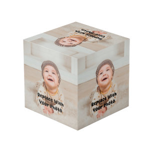 Op maat gemaakte babyfoto's van 10 cm cadeau kubus