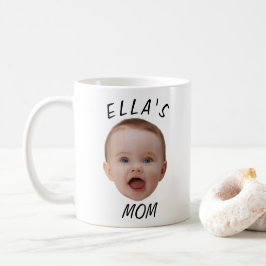 Op maat gemaakte babygezicht foto cadeau voor mama koffiemok