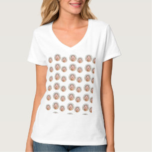 Op maat gemaakte babygezicht grappige vele gezicht t-shirt
