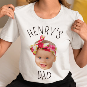 Op maat gemaakte babygezicht papa-shirt t-shirt