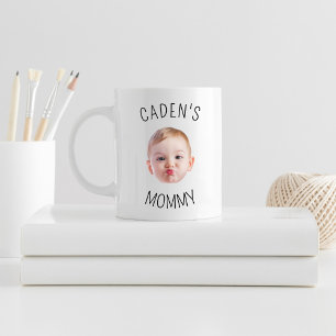 Op maat gemaakte babygezichtsfoto cadeau voor mama koffiemok