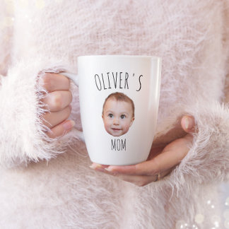 Op maat gemaakte babygezichtsmok, cadeau met babyf koffiemok
