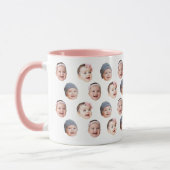 Op maat gemaakte babygezichtsmok met 3 foto's mok (Links)