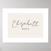 Op maat gemaakte babynaamprint minimalistische kin poster (Voorkant)