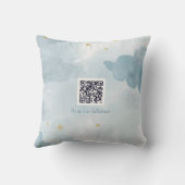 Op maat gemaakte babyspeelgoedkussen met QR-code m Kussen (Achterkant)