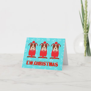 Op Maat Gemaakte Bah Kerst Grappige Honden Anti Ke Feestdagen Kaart
