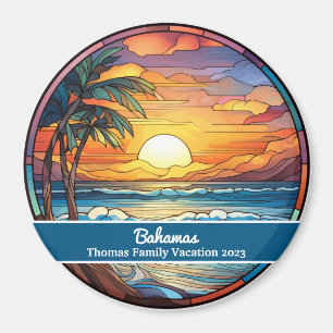 Op maat gemaakte Bahamaanse familievakantie namaak Magneet