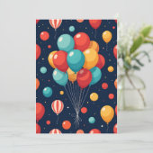 Op maat gemaakte ballon  kaart (Staand voorkant)