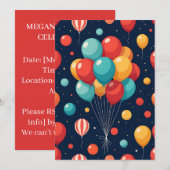 Op maat gemaakte ballon  kaart (Voorkant / Achterkant)