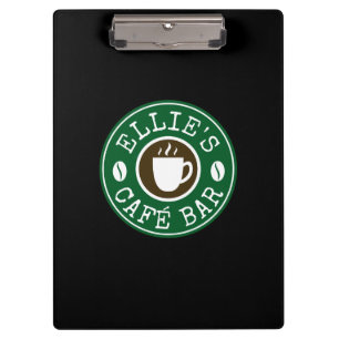 Op maat gemaakte barista klembord voor koffiezaak 
