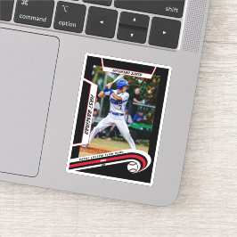 Op maat gemaakte Baseball Aandenken Levendig Rood Sticker