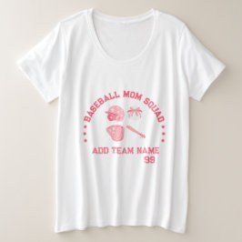 Op maat gemaakte Baseball Moeder juichende Plus Si Grote Maat T-shirt