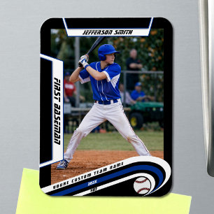 Op maat gemaakte Baseballherinneringen Levendig Bl Magneet