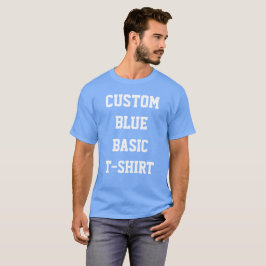 Op maat gemaakte BASIC BLUE T-SHIRT voor heren