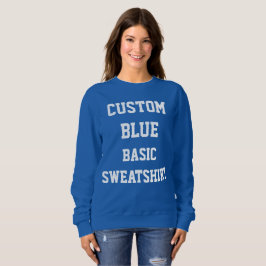 Op maat gemaakte BASIC BLUE TRUI voor vrouwen
