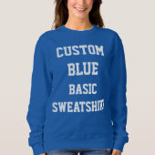 Op maat gemaakte BASIC BLUE TRUI voor vrouwen (Voorkant)