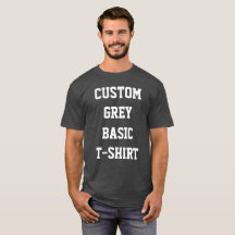 Op maat gemaakte BASIC GRIJZE HEREN T-SHIRT