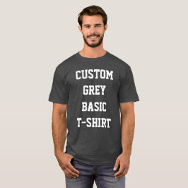 Op maat gemaakte BASIC GRIJZE HEREN T-SHIRT