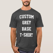 Op maat gemaakte BASIC GRIJZE HEREN T-SHIRT (Voorkant)