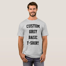 Op maat gemaakte BASIC GRIJZE T-SHIRT voor heren