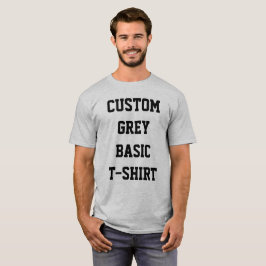 Op maat gemaakte BASIC GRIJZE T-SHIRT voor heren