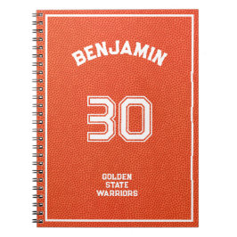 Op maat gemaakte basketbal gestructureerd oranje notitieboek