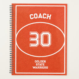 Op maat gemaakte basketbal gestructureerd oranje planner