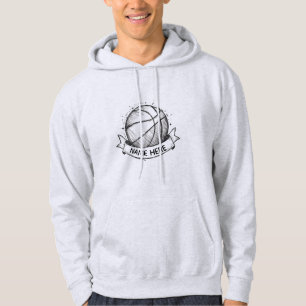 Op maat gemaakte basketbal hoodie met naam – sport
