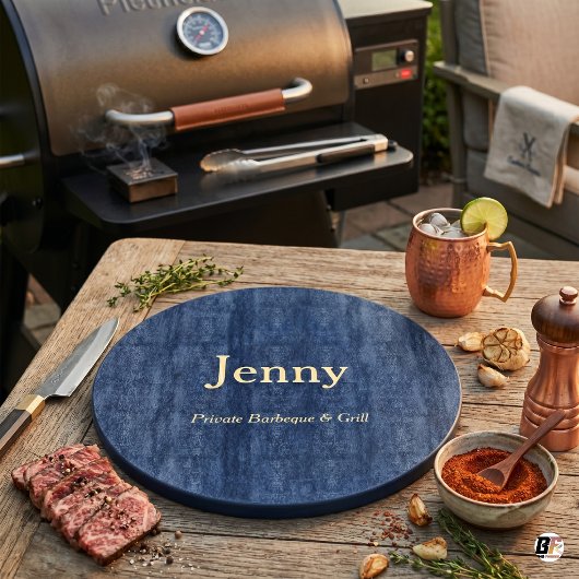 Op maat gemaakte BBQ & Grill Persoonlijk donkerbla Snijplank