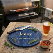 Op maat gemaakte BBQ & Grill Persoonlijk donkerbla Snijplank