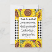 Op maat gemaakte bedankkaart – Zwarte Gingham & Zo (Voorkant)