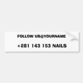Op maat gemaakte bedrijfsautosticker bumpersticker (Voorkant)