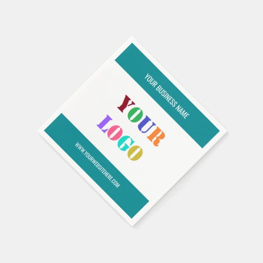 Op maat gemaakte bedrijfslogo en tekst Bedrijfsser Servet (Hoek)