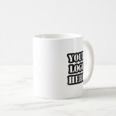 Op maat gemaakte bedrijfslogo gebrandmerkte koffie koffiemok (Voorkant rechts)