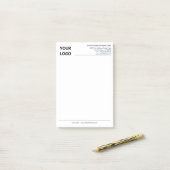 Op maat gemaakte bedrijfslogo-info Post-it® notiti Notes (Op bureau)
