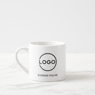 Op maat gemaakte bedrijfslogo met aangepaste tekst espresso kop