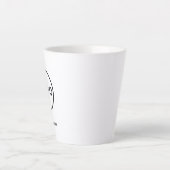 Op maat gemaakte bedrijfslogo met aangepaste tekst latte mok (Voorkant)
