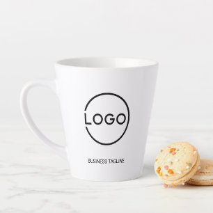 Op maat gemaakte bedrijfslogo met aangepaste tekst latte mok