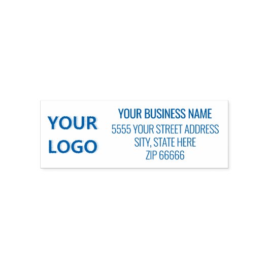 Op maat gemaakte bedrijfslogo naam retouradres ste zelfinktende stempel (Design)