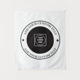 Op maat gemaakte bedrijfslogo-upload promotionele  wandkleed