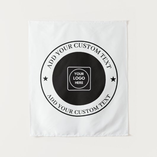 Op maat gemaakte bedrijfslogo-upload promotionele  wandkleed (Voorkant)