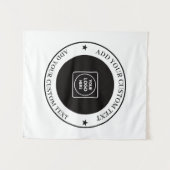 Op maat gemaakte bedrijfslogo-upload promotionele  wandkleed (Voorkant (horizontaal))
