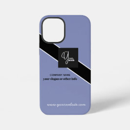 Op maat gemaakte bedrijfslogo zakboekje iPhone 12 mini hoesje