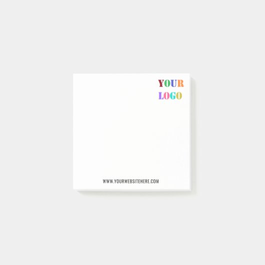 Op maat gemaakte bedrijfstekst logo merk Post-it® Notes (Voorkant)