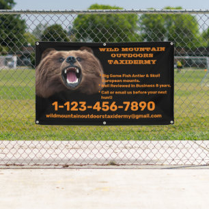Op maat gemaakte beer grote jachttrofee taxidermie spandoek