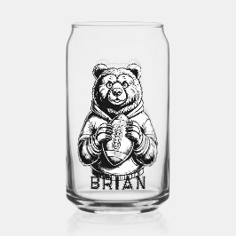 Op maat gemaakte beer voetbalglaswerk blikvorm glas